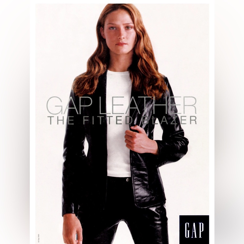 Gap Black Leather Blazer Jacket - image 6